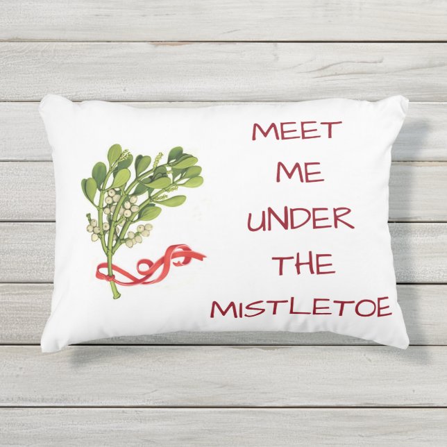 COUSSIN D'EXTÉRIEUR **RENCONTREZ-MOI SOUS LA MISTLETOE** NOËL (Devant)