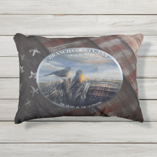 Coussin D'extérieur Robin Branch Co. MICH.