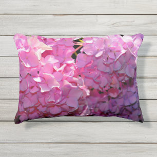 Coussin D'extérieur Romantique rose floral élégant hydrangeas