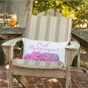 Coussin D'extérieur Rose Blue Hydrangeas élégantes fleurs rose violet