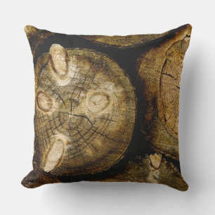 Coussin D'extérieur Rouleau de journal rustique