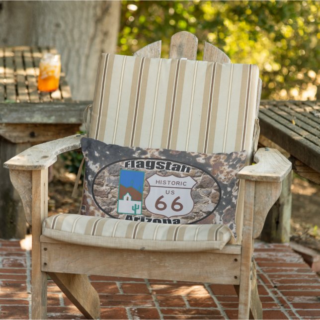 Coussin D'extérieur Route historique 66 ~ Flagstaff, Arizona (Chaise)