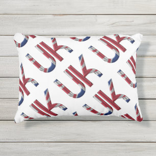 Coussin D'extérieur Royaume-Uni Union Jack British Drapeau Typographie