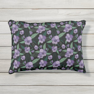 Coussin D'extérieur Sansy floral avec feuillage sur Arrière - plan fon