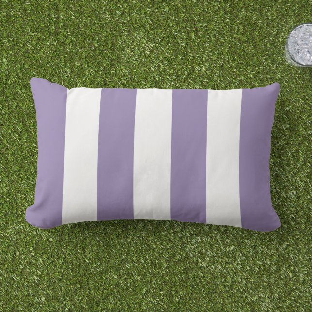 Coussin D'extérieur Simples bandes de Cabane Pourpre Classique (Herbe)