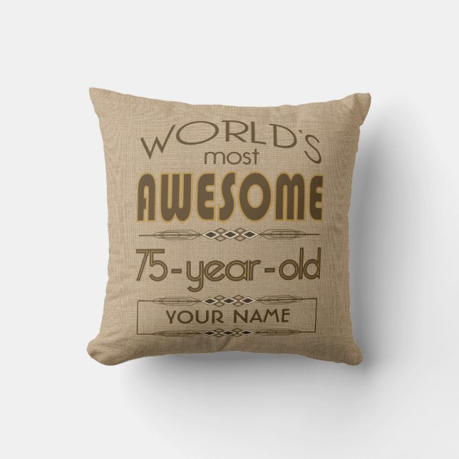 Coussin D'extérieur soixante-quinzième Monde de célébration (Recto)
