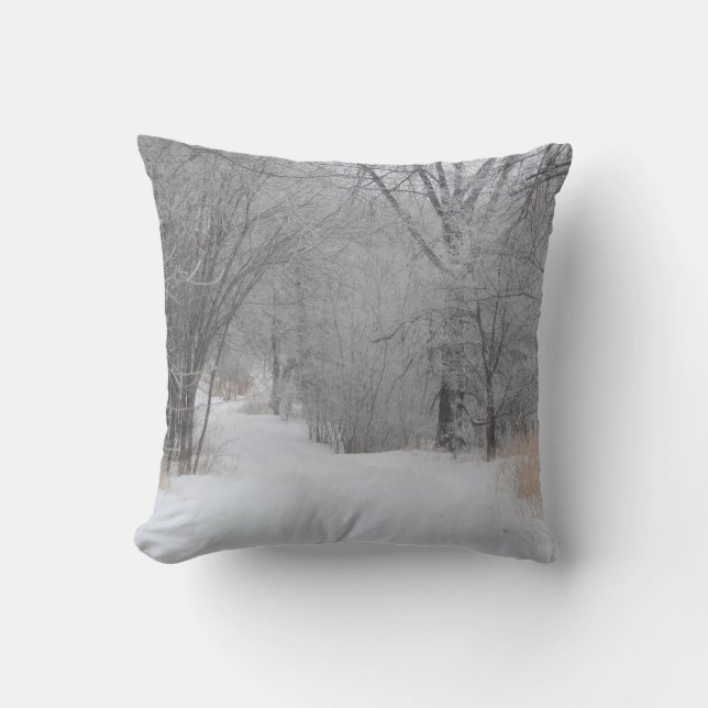 Coussin D'extérieur Solitude d'hiver (Recto)