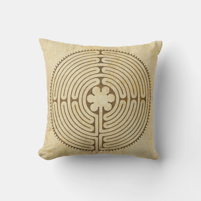 Coussin D'extérieur Style 1 d'antiquité de labyrinthe de Chartres + (Recto)