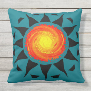 Coussin D'extérieur Sun tribal
