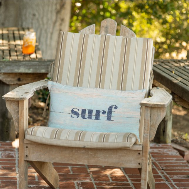 Coussin D'extérieur Surf Rustic Wood Beach Piscine côtière Patio Porch (Chaise)
