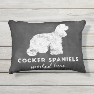 Coussin D'extérieur Tableau vintage ici corrompu par cockers