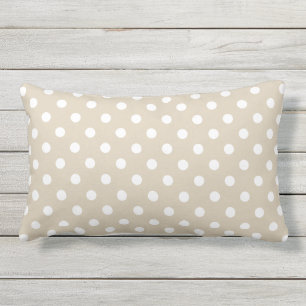 Coussin D'extérieur Taches de pois beige sable extérieur