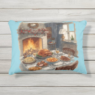 Coussin D'extérieur Thanksgiving, Plats traditionnels, Table d'automne