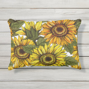 Coussin D'extérieur Tournesol à main