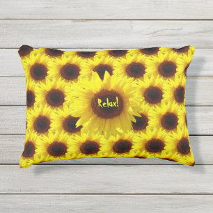 Coussin D'extérieur Tournesol - Décor extérieur Amusant