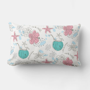 Coussin D'extérieur Tropical Starfish and Cocktails Motif