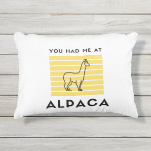 Coussin D'extérieur Tu m'as eu à l'alpaca
