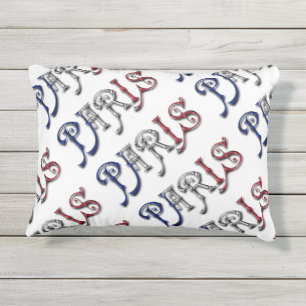 Coussin D'extérieur Typographie de Paris France