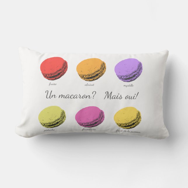 Coussin D'extérieur Un macaron ? Mais oui ! (Recto)