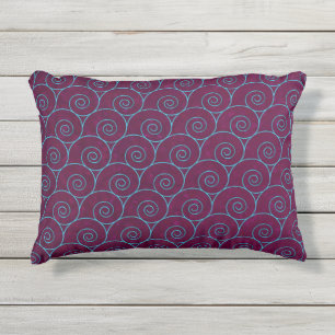 Coussin D'extérieur Vagues bleues sur violet