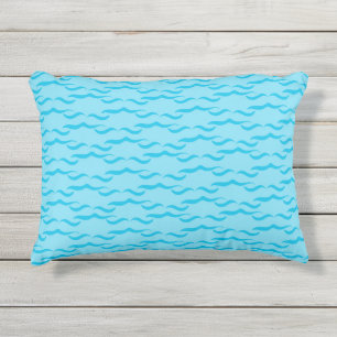 Coussin D'extérieur Vagues d'eau de mer bleu pastel Océan paisible