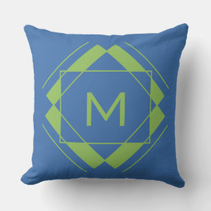 Coussin D'extérieur Votre Monogramme dans un Motif géométrique lancer