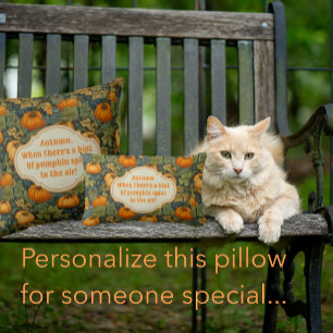 Coussin D'extérieur Wm. Morris Citrouille d'automne personnalisé extér