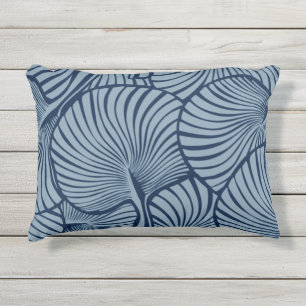 Coussin D'extérieur Zebra Fan Palm Hawaiian Tropical Blue