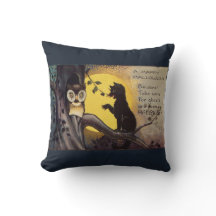 Coussin d'Halloween Vintage de Chat