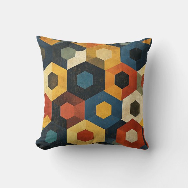 Coussin d'harmonie géométrique gras (Recto)
