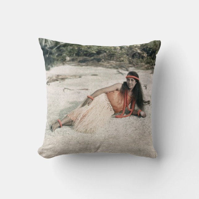 COUSSIN d'Hawaï : Carreau 1910 de fille de danse (Recto)