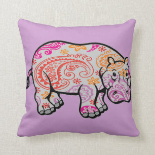 Coussin d'hippopotame de Paisley