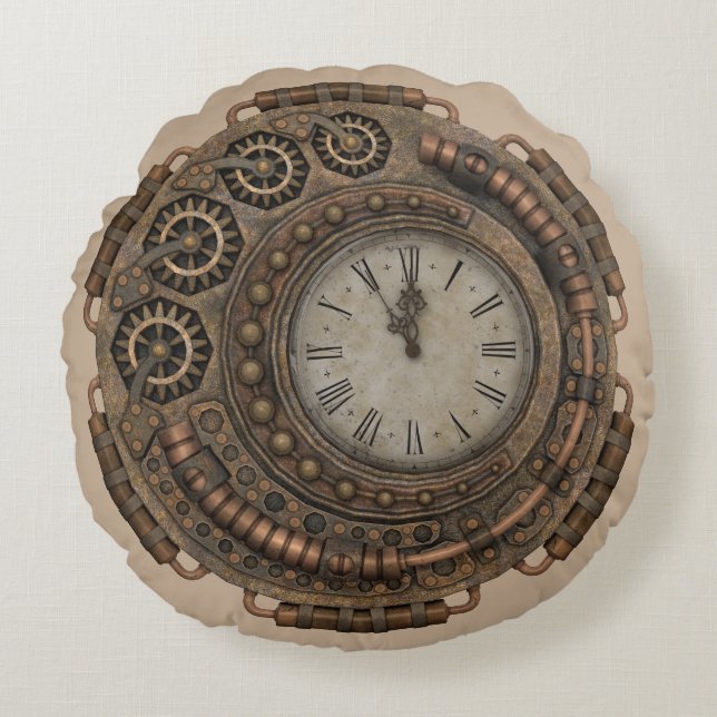 coussin d'horloge steampunk (Devant)