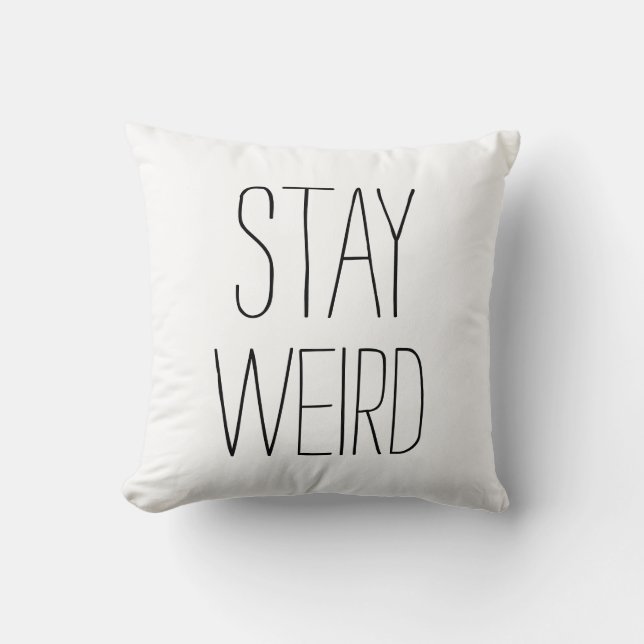 Coussin D'humour à la mode moderne blanc noir étrange de (Recto)