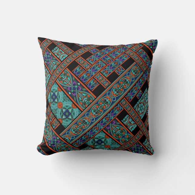 Coussin diagonal aurore boréale (Recto)