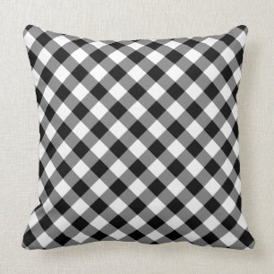 Coussin Diagonale noir et blanc contrôlé
