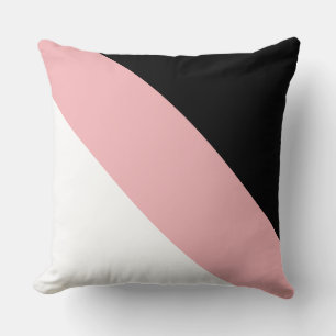 Coussin Diagonale noire et blanche moderne