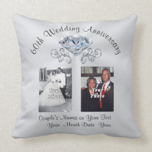 Coussin Diamant et vos soixantième présents d'anniversaire