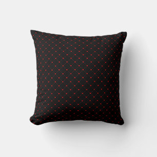 Coussin Diamant Formé Rouge Coeur & Ligne Art