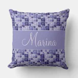 Coussin Diamant Violet Nom Personnalisable Bijoux Gem Blin