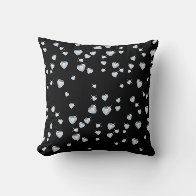 Coussin Diamants étincelants du coeur (Recto)
