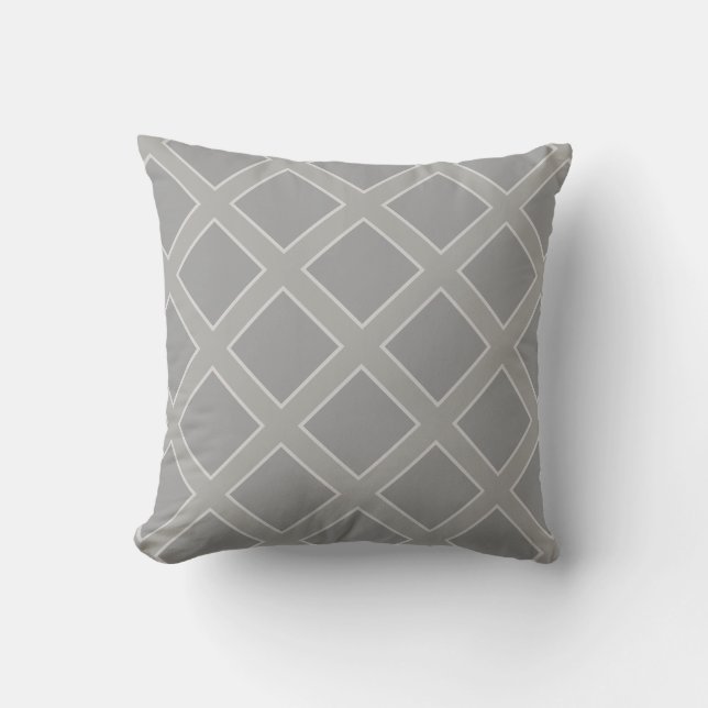 Coussin Diamants gris argenté (Recto)