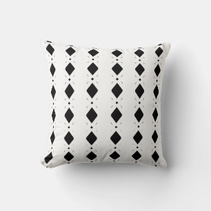 Coussin Diamants noirs en blanc