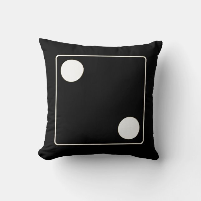 Coussin DICE numéros de pips blanc 2 + votre backgr. (Recto)