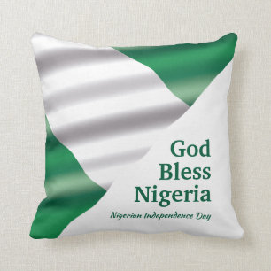 Coussin DIEU BÉNISSE NIGERIA Écriture personnalisée