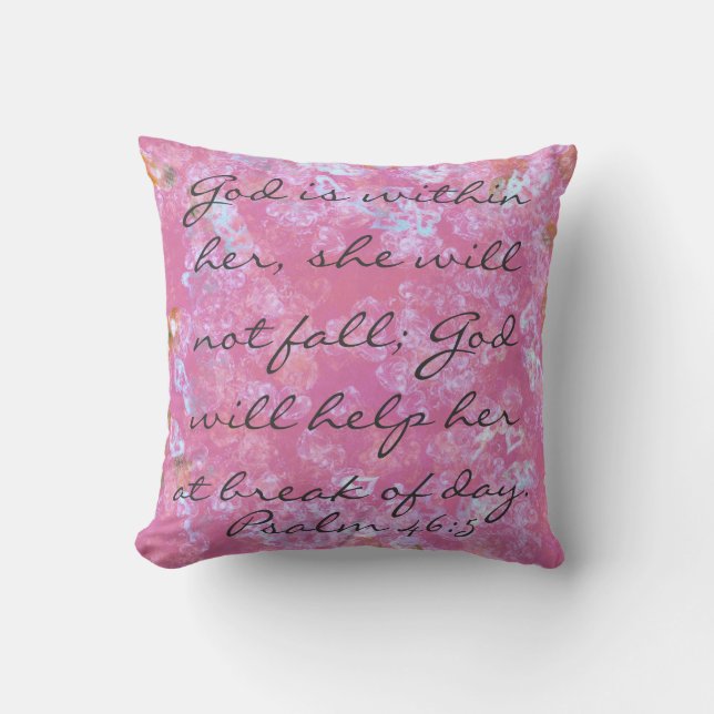 Coussin Dieu d'écriture sainte de psaume est dans son (Recto)