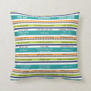 Coussin DIEU DIT DES VERS Inspirationnels