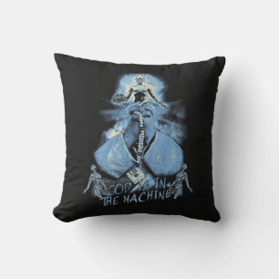 Coussin Dieu est dans la machine - Techno-Dystopian Design