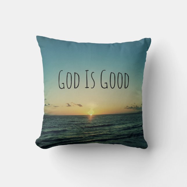 Coussin Dieu est une bonne citation (Recto)