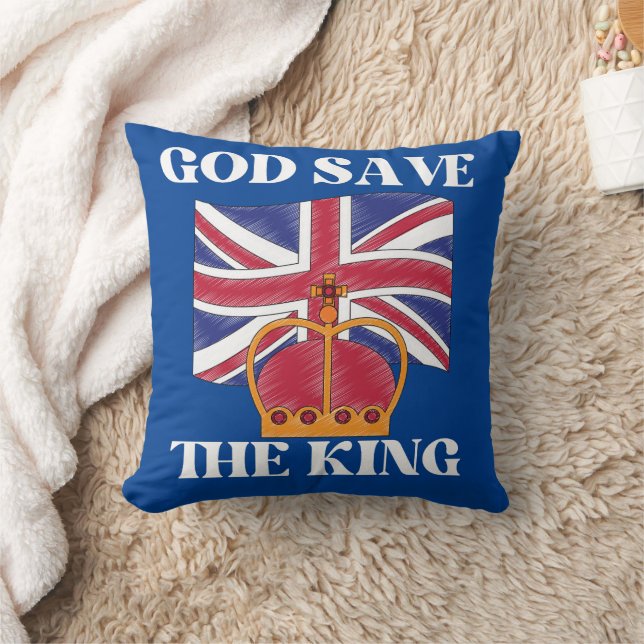 Coussin Dieu sauve le roi, prince Charles (Couverture)